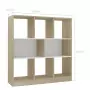 Libreria Bianca e Rovere Sonoma 97,5x29,5x100 cm in Truciolato