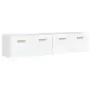 Mobili Parete 2 pz Bianco Lucido 80x35x36,5cm Legno Multistrato