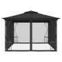 Gazebo con Rete 300x400x265 cm Antracite