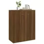 Credenza Rovere Marrone 60x30x75 cm in Legno Multistrato