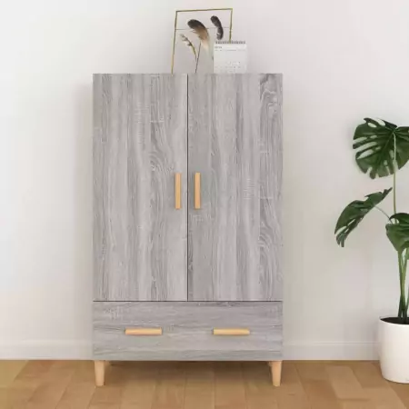 Credenza Grigio Sonoma 70x31x115 cm in Legno Multistrato