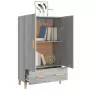 Credenza Grigio Sonoma 70x31x115 cm in Legno Multistrato