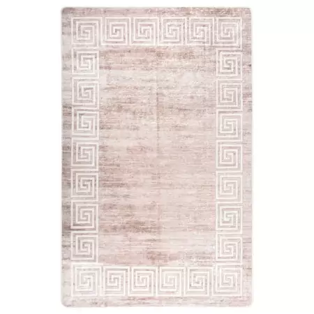 Tappeto Lavabile 80x150 cm Beige Antiscivolo