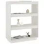 Libreria/Divisorio Bianco 80x35x103 cm Legno Massello di Pino