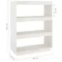 Libreria/Divisorio Bianco 80x35x103 cm Legno Massello di Pino