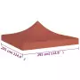 Tetto per Tendone per Feste 3x3 m Terracotta 270 g/m²