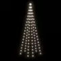 Albero di Natale Pennone Bianco Freddo 108 LED 180 cm