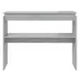 Tavolino Consolle Grigio Sonoma 102x30x80 cm Legno Multistrato