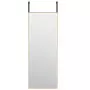 Specchio da Porta Oro 30x80 cm in Vetro e Alluminio