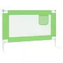 Sponda Letto di Sicurezza per Bambini Verde 100x25 cm Tessuto