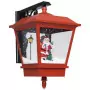 Lampada Natalizia da Parete LED e Babbo Natale Rossa 40x27x45cm