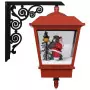 Lampada Natalizia da Parete LED e Babbo Natale Rossa 40x27x45cm