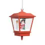 Lampada Natalizia Sospesa LED e Babbo Natale Rossa 27x27x45 cm