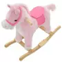 Cavallo a Dondolo Peluche 65x32x58 cm Rosa