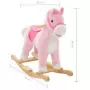 Cavallo a Dondolo Peluche 65x32x58 cm Rosa