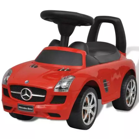 Automobile a Spinta Mercedes Benz Rossa Cavalcabile Bambini