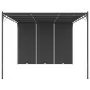 Gazebo da Giardino con Tenda Laterale 4x3x2,25 m Antracite