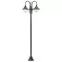 Lampione da Giardino E27 220 cm Alluminio 3 Lampade Verde Scuro