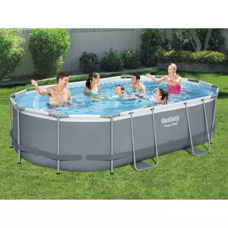 Bestway Power Steel Set Piscina Ovale 488x305x107 cm