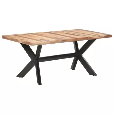 Tavolo da Pranzo 180x90x75 cm Legno Massello con Finitura Miele