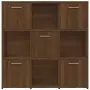 Libreria Rovere Marrone 90x30x90 cm in Legno Multistrato