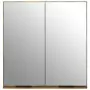 Armadietto a Specchio da Bagno Rovere Fumo 64x20x67 cm