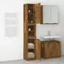 Armadietto Bagno Rovere Fumo 32x34x188,5cm in Legno Multistrato