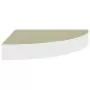 Mensole Angolari 4pz Rovere e Bianco 25x25x3,8 cm in MDF