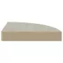 Mensole Angolari 4pz Rovere e Bianco 25x25x3,8 cm in MDF