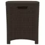 Baule da Giardino 39x39x46 cm Marrone in Rattan PP