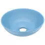 Lavandino da Bagno in Ceramica Azzurro Rotondo