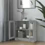 Mobile Vetrina Grigio Sonoma 82,5x30,5x80 cm Legno Multistrato