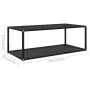 322898  Coffee Table Black 100x50x35 cm Tempered Glass