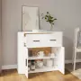 Credenza Bianca 80x33x70 cm in Legno Multistrato