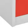 Armadietti Chiavi 5pz Grigio Chiaro Rosso 90x45x92,5cm Acciaio