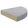 Mensole Angolari 4pz Grigio Cemento 25x25x3,8 cm in MDF