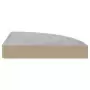 Mensole Angolari 4pz Grigio Cemento 25x25x3,8 cm in MDF