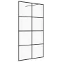 Parete Doccia Walk-in in Vetro Trasparente ESG 140x195cm Nera