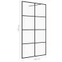 Parete Doccia Walk-in in Vetro Trasparente ESG 140x195cm Nera