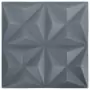 Pannelli Murali 3D 24 pz 50x50 cm Grigi Origami 6 m²