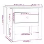 Tavolino Bianco 50x50x49 cm Legno Massello di Pino