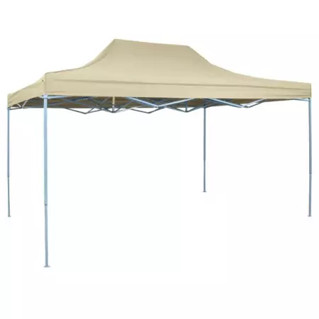 Tenda Pieghevole Pop-Up 3x4,5 m Bianco Crema