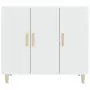 Credenza Bianca 90x34x80 cm in Legno Multistrato