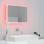 Specchio da Bagno Bianco Lucido 60x8,5x37 cm in Truciolato