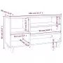 Scarpiera Grigio Sonoma 102x36x60 cm in Legno Multistrato