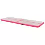 Tappetino Ginnastica Gonfiabile con Pompa 500x100x10cm PVC Rosa