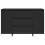 Credenza con 3 Cassetti Nera 120x41x75 cm in Truciolato