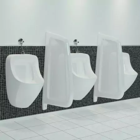 Schermo per Orinatoio per Privacy a Parete in Ceramica Bianco