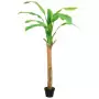 Albero di Banane Artificiale con Vaso 180 cm Verde