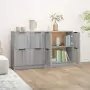 Credenze 2 pz Grigio Sonoma 60x30x70 cm in Legno Multistrato